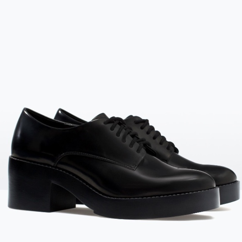 Chunky Zara Trafaluc Platform Blucher Oxford 37